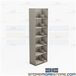 Thin Stack Binder Shelving Six-Tiers Storage Racks 3-Ring Notebook Cabinet