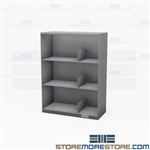 Binder Shelving Counter High 3 Storage Levels Rack Cabinets Three Ring Notebooks