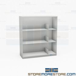 Binder Storage Shelving Waist High 3 Level Racks Steel Rack Three Ring Notebooks