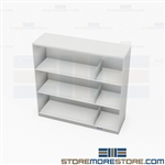 Binder Storage Counter Height Shelving 3 Levels Metal Cabinet 3-Ring Notebooks