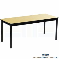 Basic Office Table Work Desk 72x24x29 Furniture Laminate Top Steel Legs