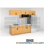Industrial Lunchroom Casework Cabinets Upper & Lower Commercial Kitchen Cabs