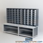 Office Mailroom Sorters with Adjustable Shelves for Mail Sorting