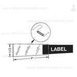 Color and white Label Insert package 3" wide x 3/8" high for Mayline KwikFlow shelf trays
