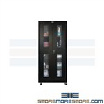 Storage Cabinet on Casters See-Thru Doors 415S24SVM
