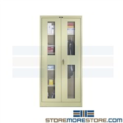 Supply Storage Cabinet Clear Doors Mop 465C18SV