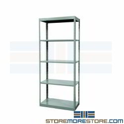 Pass-Thru Shelving 36x12x87 Five Storage Shelves Racks Hallowell-List Duratech