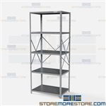 Open Shelving 36x24x87 | 6 Shelves Heavy-Duty Steel Shelving F5511-24 Hallowell