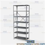 Open Shelving 36x18x87 | 7 Shelves Medium-Duty Steel Shelving F4512-18 Hallowell
