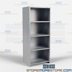 Industrial Shelving Seven Shelves Six Five Shelf Closed Units SMS-39-F4520-24 | Metal Storage Shelving | 10 56 13 | Storage Assemblies | 10 56 00 |Post and Shelf | Storage Rack