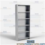 Closed Shelving 36x12x87 | 6 Shelves Medium-Duty Steel Shelving F4521-12 Hallowell