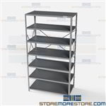 Open Shelving 48x24x87 | 7 Shelves Medium-Duty Steel Shelving F4712-24 Hallowell