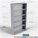 Closed Shelving 48x12x87 | 6 Shelves Medium-Duty Steel Shelving F4721-12 Hallowell