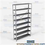 Open Shelving 48x12x87 | 8 Shelves Heavy-Duty Steel Shelving F5713-12 Hallowell