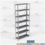 Open Shelving 36x12x87 | 7 Shelves Extra Heavy-Duty Steel Shelving F7512-12 Hallowell