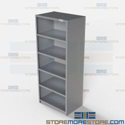 Closed Shelving 36x24x87 | 6 Shelves Extra Heavy-Duty Steel Shelving F7521-24 Hallowell