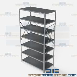 Open Shelving 48x24x87 | 7 Shelves Extra Heavy-Duty Steel Shelving F7712-24 Hallowell