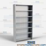 Closed Shelving 48x12x87 | 7 Shelves Extra Heavy-Duty Steel Shelving F7722-12 Hallowell