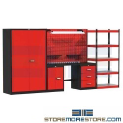 industrial work center, industrial workcenters, garage shelving, all-welded cabinets, mechanics workbench, workbenches for sale, metal work bench, industrial workstations