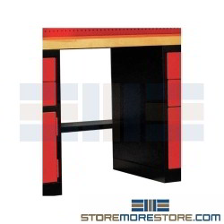 solution for the professional mechanic, industrial workbench, all steel means durability, all-welded cabinets, durable workbench, garage shelving, wooden work bench
