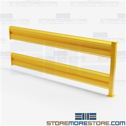 Machine Safety Guard Railing 8' Wide 42" High Forklift Warehouse Barriers Yellow