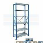 Open Shelving H-Post 36x24x123 | 6 Shelves Heavy-Duty Steel Hallowell