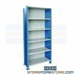 Closed Shelving H-Post 36x24x123 | 6 Shelves Extra Heavy-Duty Steel Hallowell