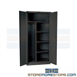 Locking Storage Cabinet Rust Resistant Finish 48x24x78 Tall Item Storage Cabinet