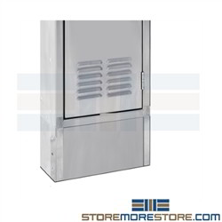 Closed Front Base Stainless Steel Locker (18"W x 6"H), #SMS-39-KCFB18SS