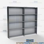 Closed Shelving 98x12x87 | Beaded Post 5 Shelves Heavy Duty Steel Hallowell-List