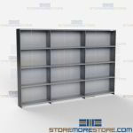 Closed Shelving 134x18x87 | Beaded Post 5 Shelves Heavy Duty Steel Hallowell-List