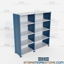 Heavy-Duty H-Post Shelving Units 084x24x87 | 5 Shelves Heavy-Duty Steel Hallowell