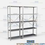 Open Shelving 84x18x87 | 5 Shelves Extra Heavy-Duty Steel Shelving Hallowell List