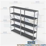 Open Shelving 96x18x87 | 5 Shelves Extra Heavy-Duty Steel Shelving Hallowell List