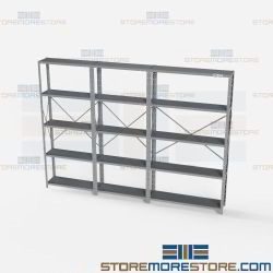 Open Shelving 120x12x87 | 5 Shelves Extra Heavy-Duty Steel Shelving Hallowell List