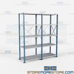 Extra Heavy-Duty H-Post Shelving Units 072x24x87 | 5 Shelves Extra Heavy-Duty Steel Hallowell