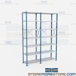 Extra Heavy-Duty H-Post Shelving Units 084x24x123 | 5 Shelves Extra Heavy-Duty Steel Hallowell