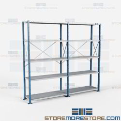 Extra Heavy-Duty H-Post Shelving Units 096x18x87 | 5 Shelves Extra Heavy-Duty Steel Hallowell