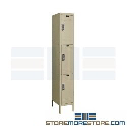 Lockers Keypad Locks Changeable Access Codes lockable storage lockers, keypad security lockers, prison guard lockers, three-tier lockers Hallowell UEL1258-3