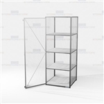 Single-Tier Wire Storage Lockers Vented Cabinet Tall Products Locking Storage