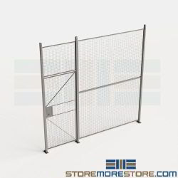 1-Wall Galvanized Steel Cage Security Enclosure Partition