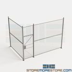 Two-Wall Galvanized Collocation Partitions Inplant Hinged Door Walls