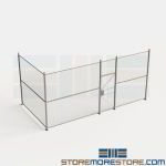 Two-Wall Galvanized Inplant Partitions Hinged Door Walls