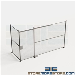 2-Wall Galvanized Warehouse Partitions Metal Secure Fences