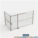 2-Wall Galvanized Industrial Partitions Metal Secure Fences