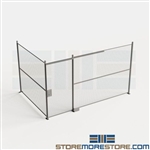 2-Wall Galvanized Collocation Partitions Metal Secure Fences