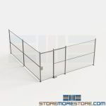 Two-Wall Galvanized Interior Security Wall & Gate Inplant Sliding Door Walls