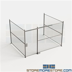 Two-Wall Galvanized Warehouse Fences Inplant Hinged Door Walls