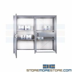 Locking Wire Storage Cage Condo Garage Locker Resident Parking Cabinet Shelves