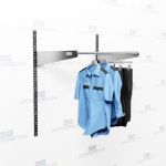 Adjustable Wall Mounted Coat Rack Hanging Garments Uniforms Robes Gowns Clothes